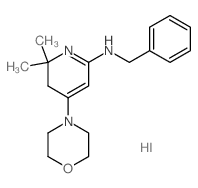 N-benzyl-6,6-dimethyl-4-morpholin-4-yl-5H-pyridin-2-amine结构式