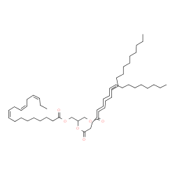 1-Palmitoyl-2-Oleoyl-3-Linolenoyl-rac-glycerol结构式