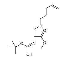 (S)-METHYL 2-(TERT-BUTOXYCARBONYLAMINO)-3-(PENT-4-ENYLOXY)PROPANOATE结构式