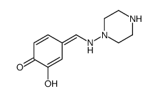 1,2-Benzenediol, 4-[(1-piperazinylimino)methyl]- (9CI)结构式