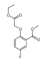 methyl 2-(2-ethoxy-2-oxoethoxy)-5-fluorobenzoate结构式