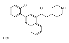 1-[2-(2-chlorophenyl)quinolin-4-yl]-2-piperidin-4-ylethanone,hydrochloride Structure