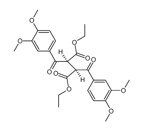 threo-diethyl 2,3-bis-(3,4-dimethoxybenzoyl)butane-1,4-dioate结构式