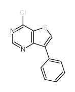 4-CHLORO-7-PHENYL-THIENO[3,2-D]PYRIMIDINE结构式