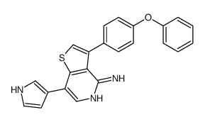 3-(4-phenoxyphenyl)-7-(1H-pyrrol-3-yl)thieno[3,2-c]pyridin-4-amine Structure