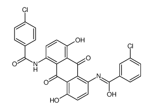 3-chloro-N-[5-[(4-chlorobenzoyl)amino]-4,8-dihydroxy-9,10-dioxoanthracen-1-yl]benzamide Structure