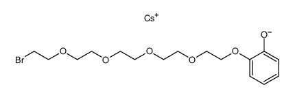 cesium 2-((14-bromo-3,6,9,12-tetraoxatetradecyl)oxy)phenolate结构式