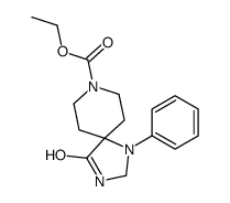 ethyl 4-oxo-1-phenyl-1,3,8-triazaspiro[4.5]decane-8-carboxylate结构式