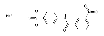 sodium 4-(4-methyl-3-nitrobenzoylamino)benzenesulphonate structure