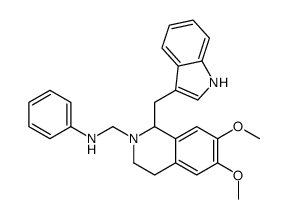 N-[[1-(1H-indol-3-ylmethyl)-6,7-dimethoxy-3,4-dihydro-1H-isoquinolin-2-yl]methyl]aniline Structure