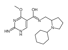 2-amino-N-[(1-cyclohexylpyrrolidin-2-yl)methyl]-4-methoxypyrimidine-5-carboxamide Structure
