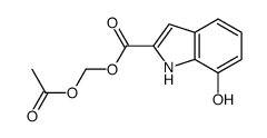 acetyloxymethyl 7-hydroxy-1H-indole-2-carboxylate结构式