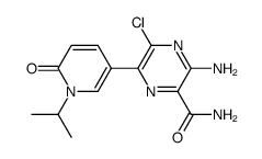 3-amino-5-chloro-6-(1-isopropyl-6-oxo-1,6-dihydro-3-pyridyl)-2-pyrazinecarboxamide结构式