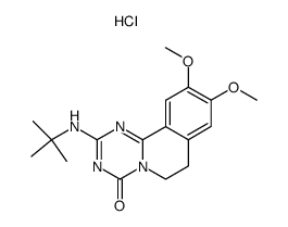 9,10-dimethoxy-2-tertbutylamino-6,7-dihydro-4H-1,3,5-triazino<2,1-a>isoquinolin-4-one hydrochloride Structure