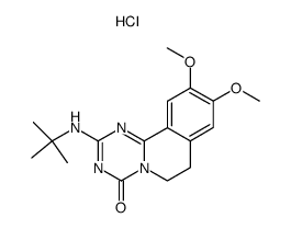 9,10-dimethoxy-2-tertbutylamino-6,7-dihydro-4H-1,3,5-triazino<2,1-a>isoquinolin-4-one hydrochloride结构式