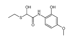 2-(ethylthio)-2-hydroxy-N-(2-hydroxy-4-methoxyphenyl)acetamide Structure