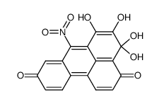 4,4,5,6-tetrahydroxy-7-nitro-4H-benz[de]anthracene-3,9-dione结构式