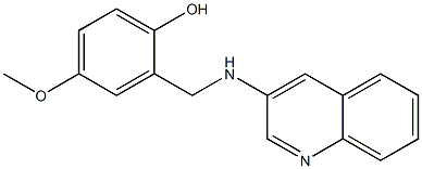 4-methoxy-2-[(3-quinolinylamino)methyl]Phenol结构式