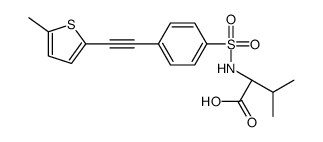 (2S)-3-methyl-2-[[4-[2-(5-methylthiophen-2-yl)ethynyl]phenyl]sulfonylamino]butanoic acid Structure
