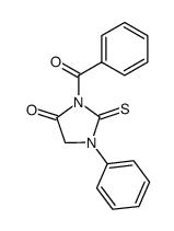 3-benzoyl-1-phenyl-2-thioxo-imidazolidin-4-one结构式