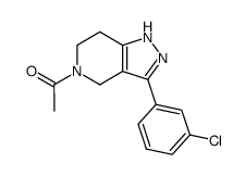 1-[3-(3-chloro-phenyl)-1,4,6,7-tetrahydro-pyrazolo[4,3-c]pyridin-5-yl]-ethanone结构式