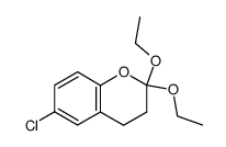 chloro-6 diethoxy-2,2 benzopyranne-1 Structure