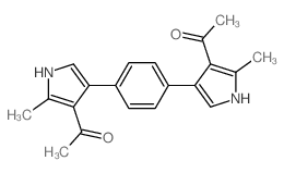 1-[4-[4-(4-acetyl-5-methyl-1H-pyrrol-3-yl)phenyl]-2-methyl-1H-pyrrol-3-yl]ethanone Structure