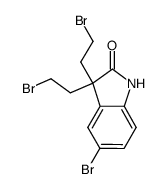 5-bromo-3,3-bis(2-bromoethyl)-1,3-dihydro-2H-indol-2-one结构式