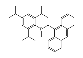 anthracen-9-ylmethyl-methyl-[2,4,6-tri(propan-2-yl)phenyl]phosphane Structure