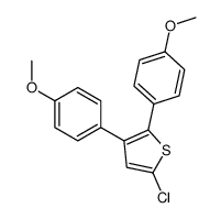 5-chloro-2,3-bis(4-methoxyphenyl)thiophene Structure