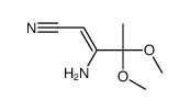 3-amino-4,4-dimethoxypent-2-enenitrile结构式