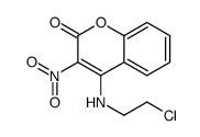 4-(2-chloroethylamino)-3-nitrochromen-2-one结构式