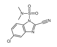 5-chloro-2-cyano-N,N-dimethylbenzimidazole-1-sulfonamide结构式