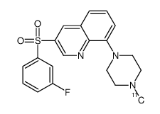 3-(3-fluorophenyl)sulfonyl-8-(4-methylpiperazin-1-yl)quinoline Structure