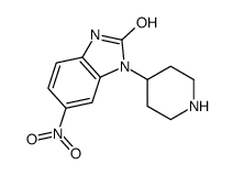 6-NITRO-1-(PIPERIDIN-4-YL)-1H-BENZO[D]IMIDAZOL-2(3H)-ONE结构式