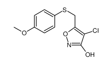 4-chloro-5-[(4-methoxyphenyl)sulfanylmethyl]-1,2-oxazol-3-one结构式