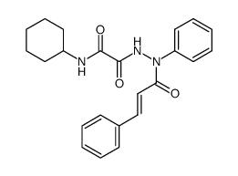 N-Cyclohexyl-2-oxo-2-{N'-phenyl-N'-[(E)-(3-phenyl-acryloyl)]-hydrazino}-acetamide结构式