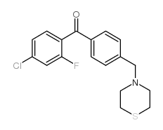 4-CHLORO-2-FLUORO-4'-THIOMORPHOLINOMETHYL BENZOPHENONE Structure