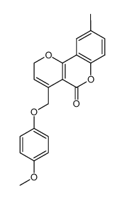 4-(4-Methoxy-phenoxymethyl)-9-methyl-2H-pyrano[3,2-c]chromen-5-one结构式