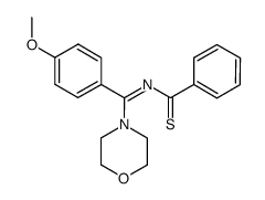 N-((4-methoxyphenyl)(morpholino)methylene)benzothioamide结构式