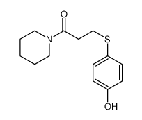 3-(4-hydroxyphenyl)sulfanyl-1-piperidin-1-ylpropan-1-one结构式