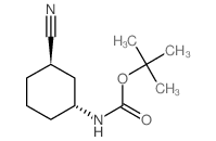 trans-1-(Boc-amino)-3-cyanocyclohexane结构式