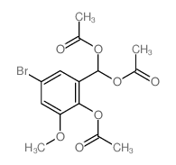 [acetyloxy-(2-acetyloxy-5-bromo-3-methoxy-phenyl)methyl] acetate结构式