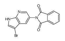 2-(3-bromo-1H-pyrrolo[2,3-b]pyridin-5-yl)isoindole-1,3-dione Structure