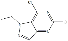 5,7-dichloro-1-ethyl-1H-pyrazolo[4,3-d]pyrimidine Structure