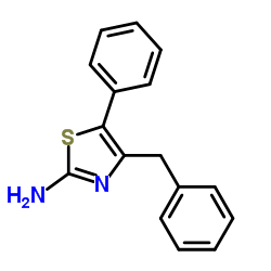 4-Benzyl-5-phenyl-1,3-thiazol-2-amine结构式