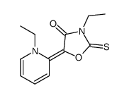 3-ethyl-5-(1-ethylpyridin-2-ylidene)-2-sulfanylidene-1,3-oxazolidin-4-one结构式