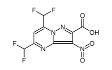 Pyrazolo[1,5-a]pyrimidine-2-carboxylic acid, 5,7-bis(difluoromethyl)-3-nitro结构式