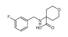 2H-Pyran-4-carboxylic acid, 4-[[(3-fluorophenyl)methyl]amino]tetrahydro结构式