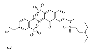 6-[[[2-(diethylamino)ethyl]sulphonyl]methylamino]-4-hydroxy-3-[(4-methoxy-2-sulphophenyl)azo]naphthalene-2-sulphonic acid, sodium salt Structure